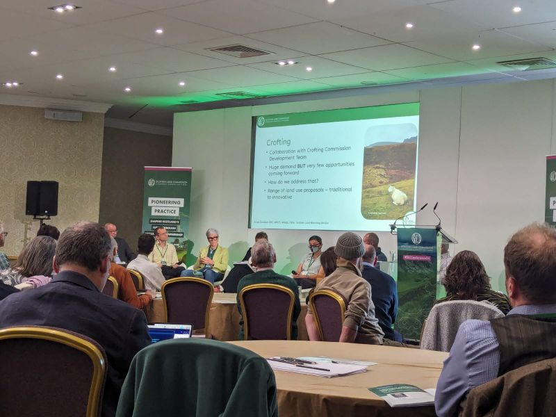 Panelists discuss small scale land use at the Scottish Land Commission conference