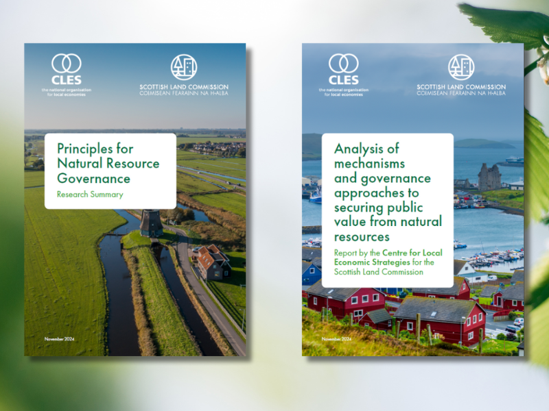 Image of covers of CLES natural resource governance publications